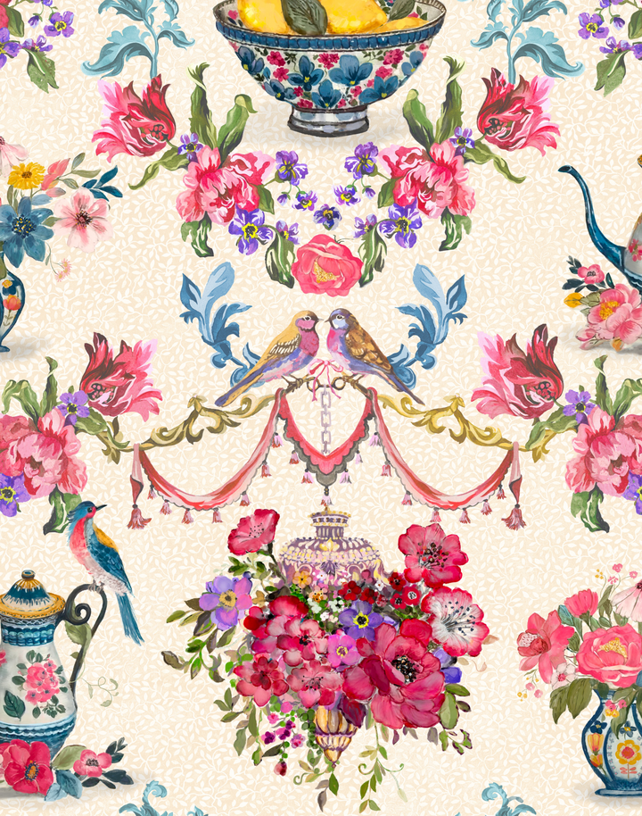 Floral Affair, September - Linen Fabric