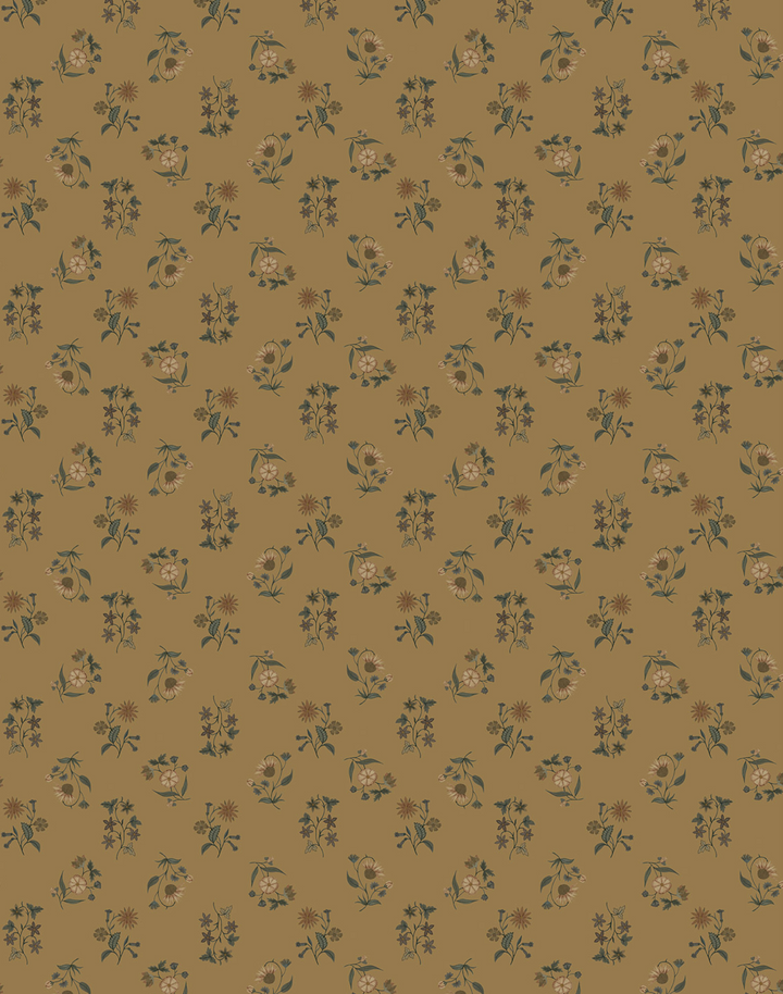 Floral Cascade Grasscloth, Toasted Almond WPLN0158