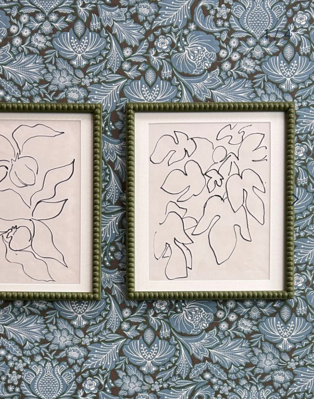 Folk Floral, Day Blue