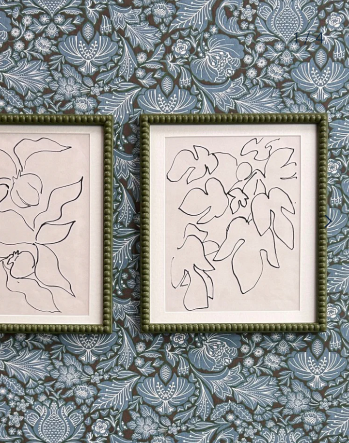 Folk Floral, Day Blue