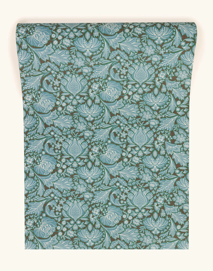 Folk Floral, Day Blue