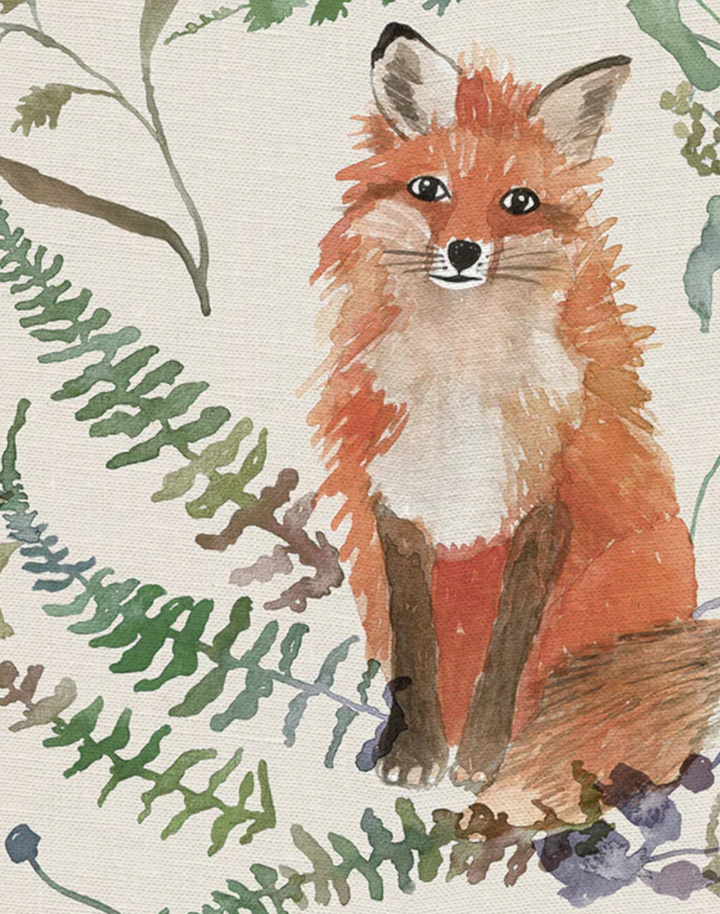 Fox, Neutral - Linen Fabric