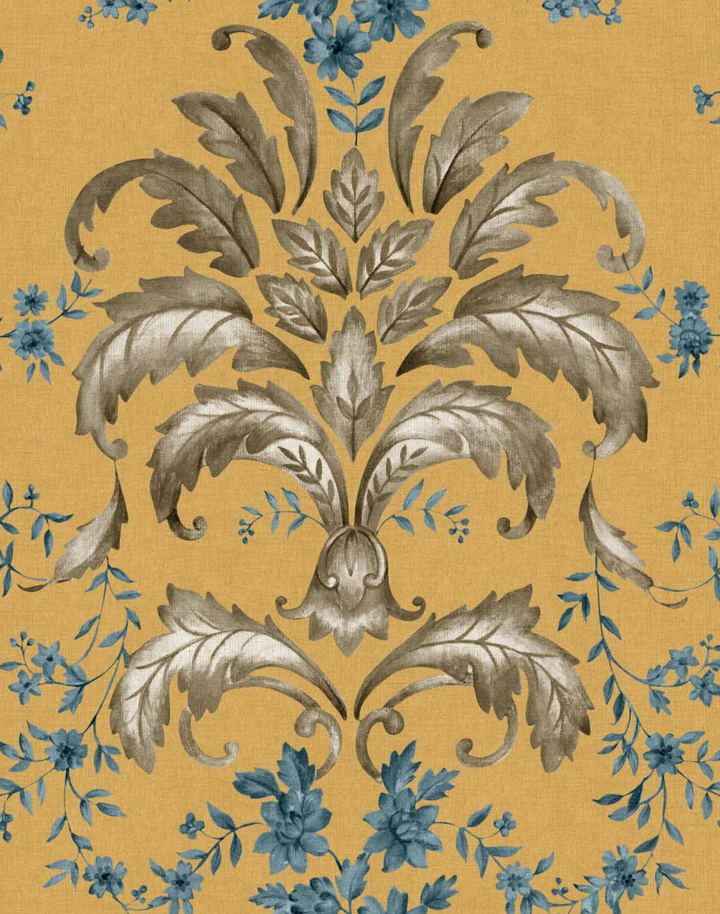 French Damask, Mustard D00139