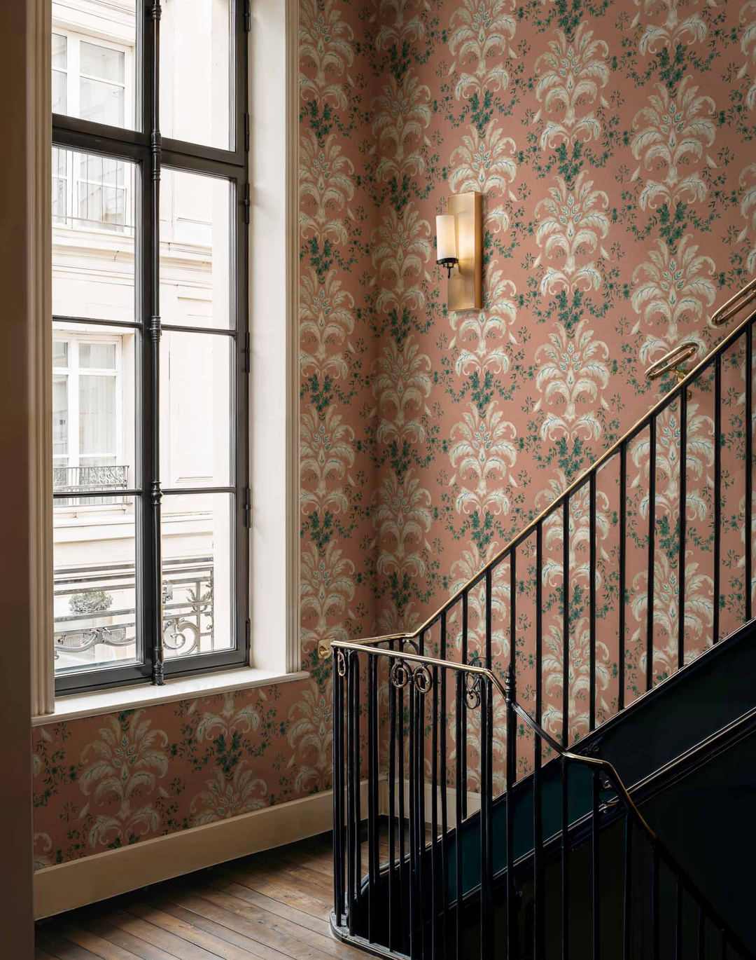 French Damask, Peach D00138