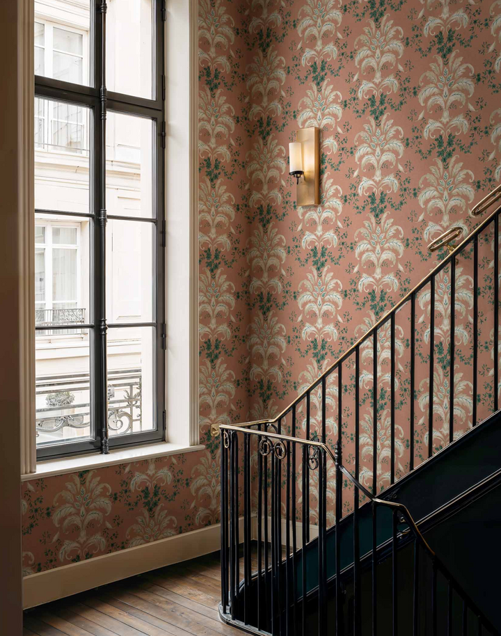 French Damask, Peach D00138