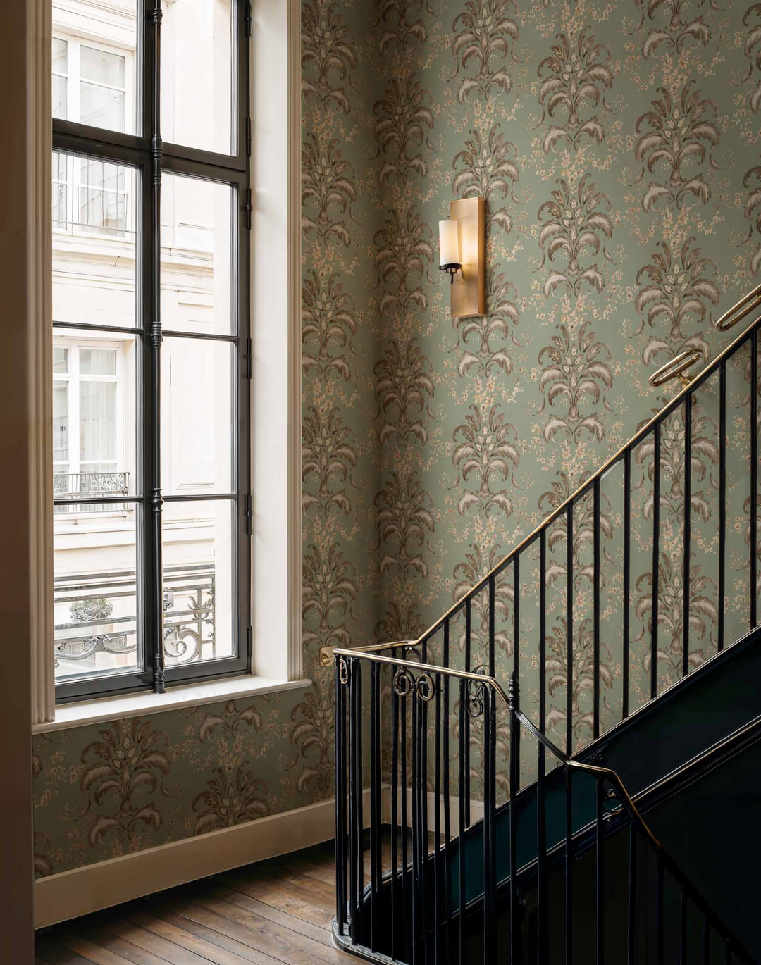 French Damask, Sage D00136