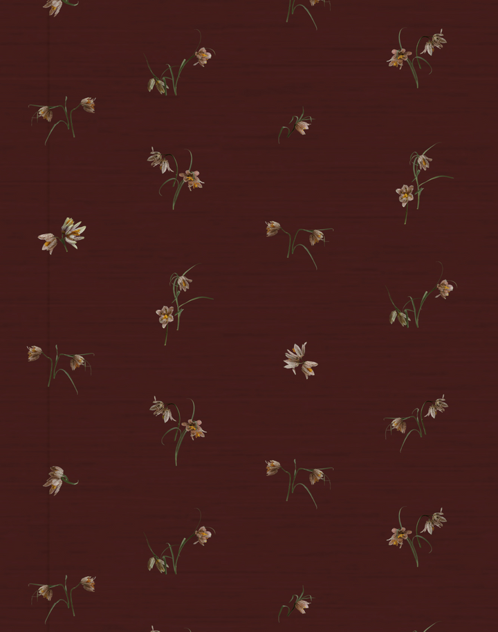 Fritillaria Grasscloth, Oxblood