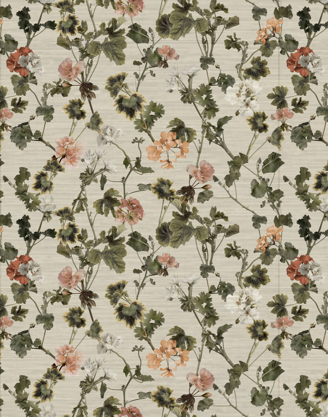 Geranium Grasscloth, Terracotta