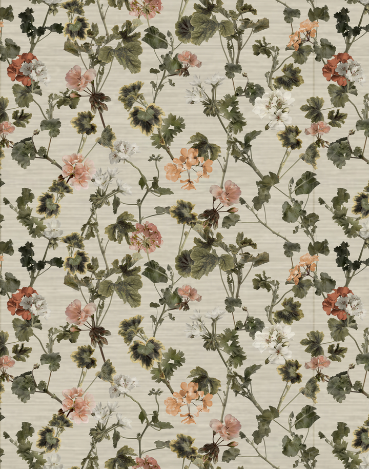 Geranium Grasscloth, Terracotta