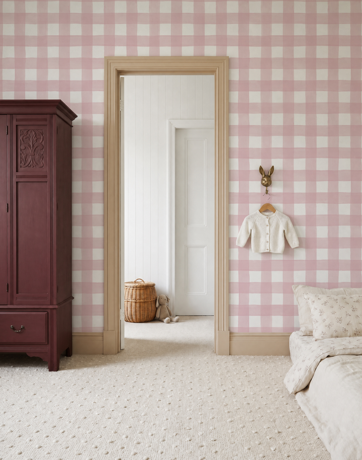 Gingham, Burgundy
