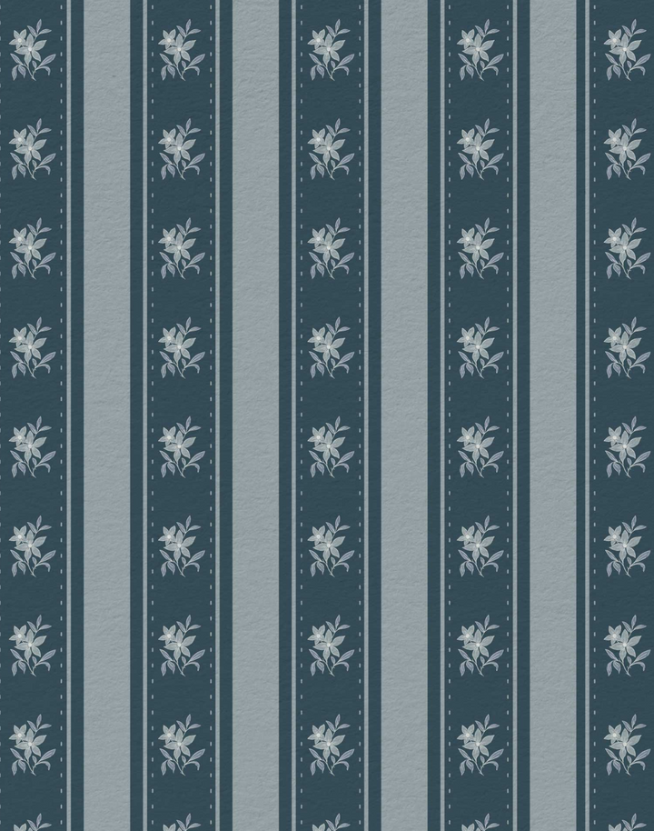 Glasshouse Stripe, Nocturne Blue