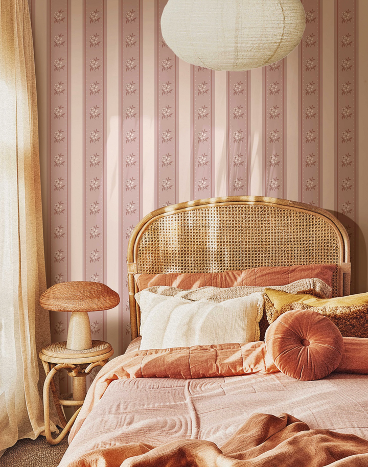 Glasshouse Stripe, Old Rose Clay