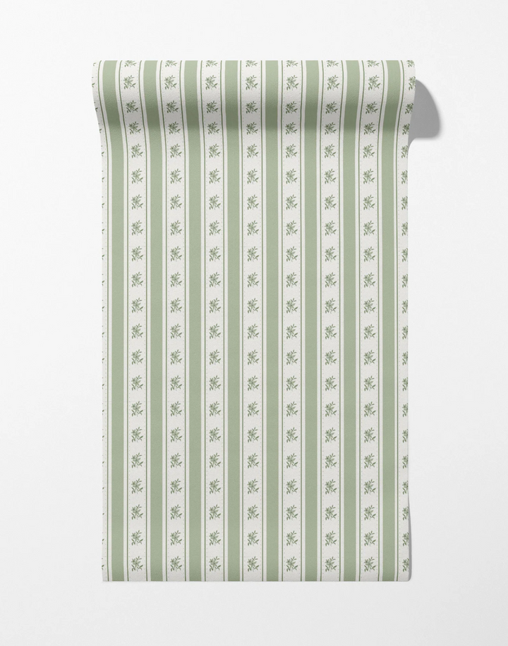 Glasshouse Stripe, Olive Feather