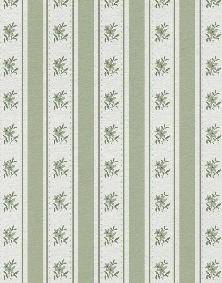 Glasshouse Stripe, Olive Feather