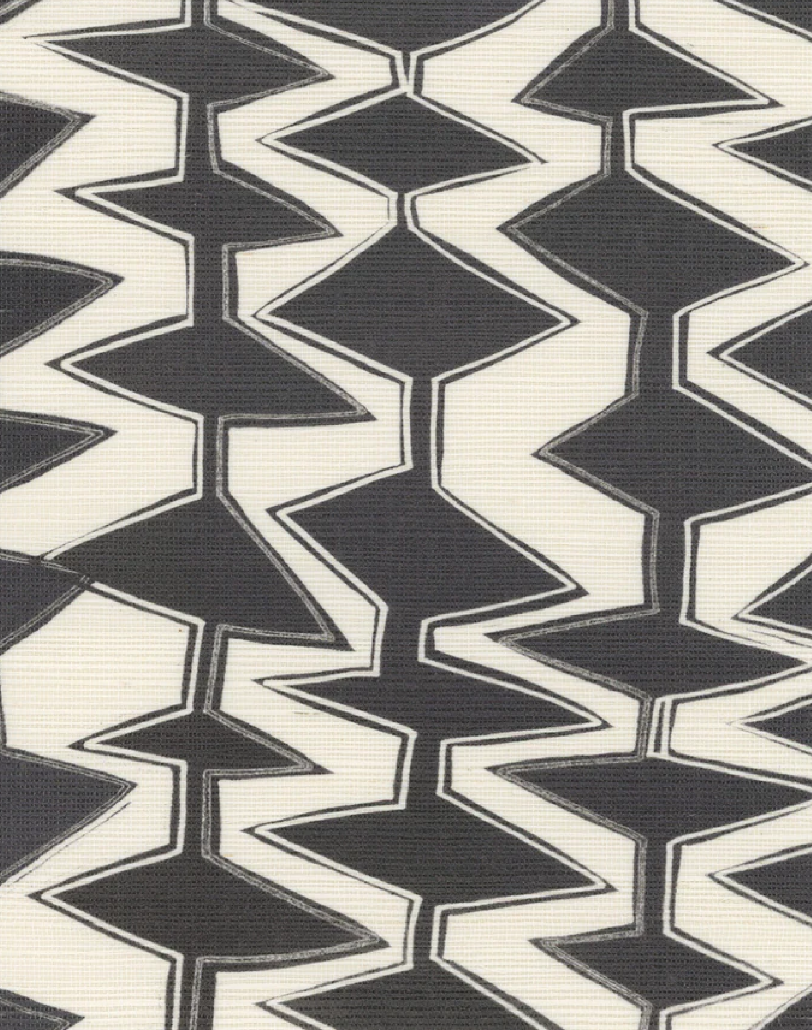 Grasscloth Zig, Onyx – The Pattern Collective