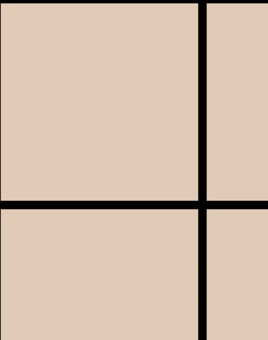 Grid - Large Bold, Line: Black | Background: Tan