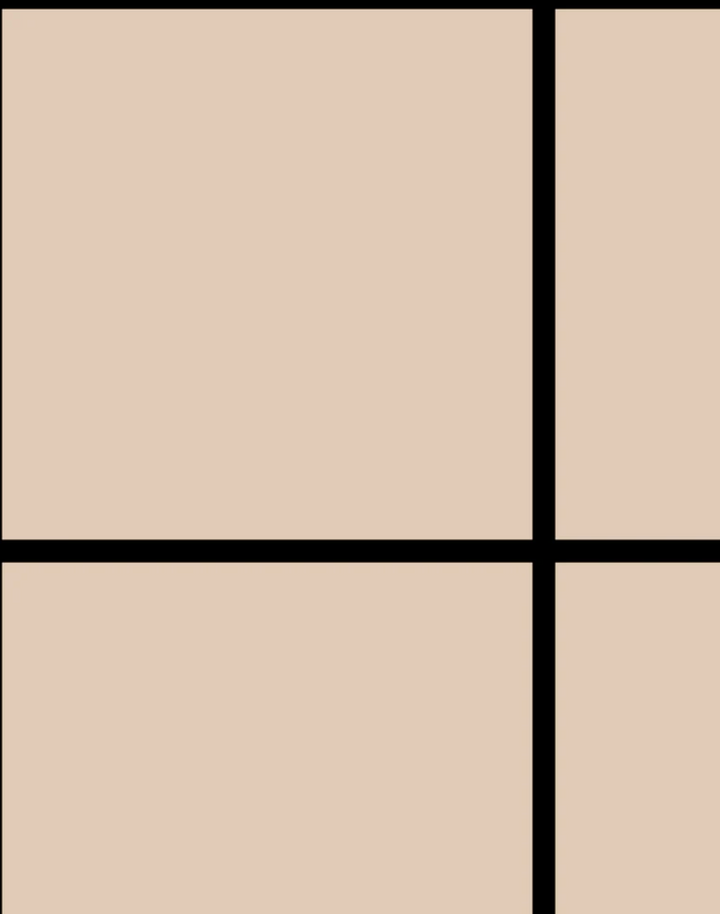 Grid - Large Bold, Line: Black | Background: Tan
