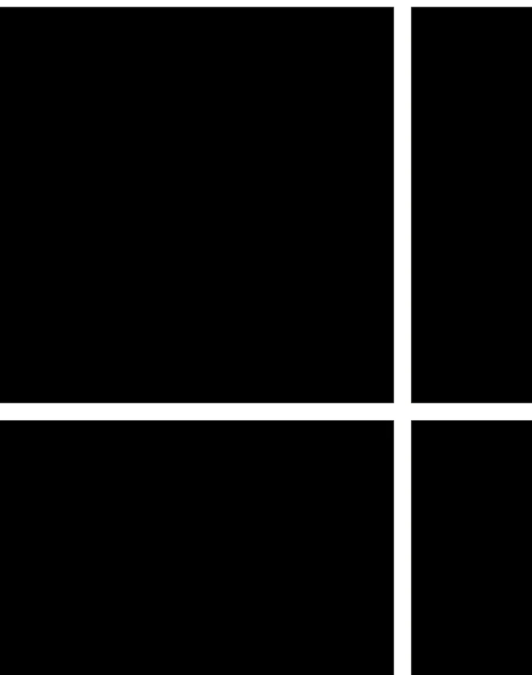 Grid - Large Bold, Line: White | Background: Black