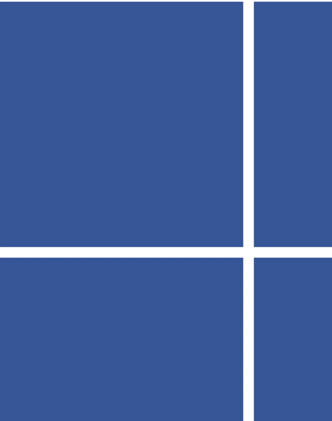 Grid - Large Bold, Line: White | Background: Blue