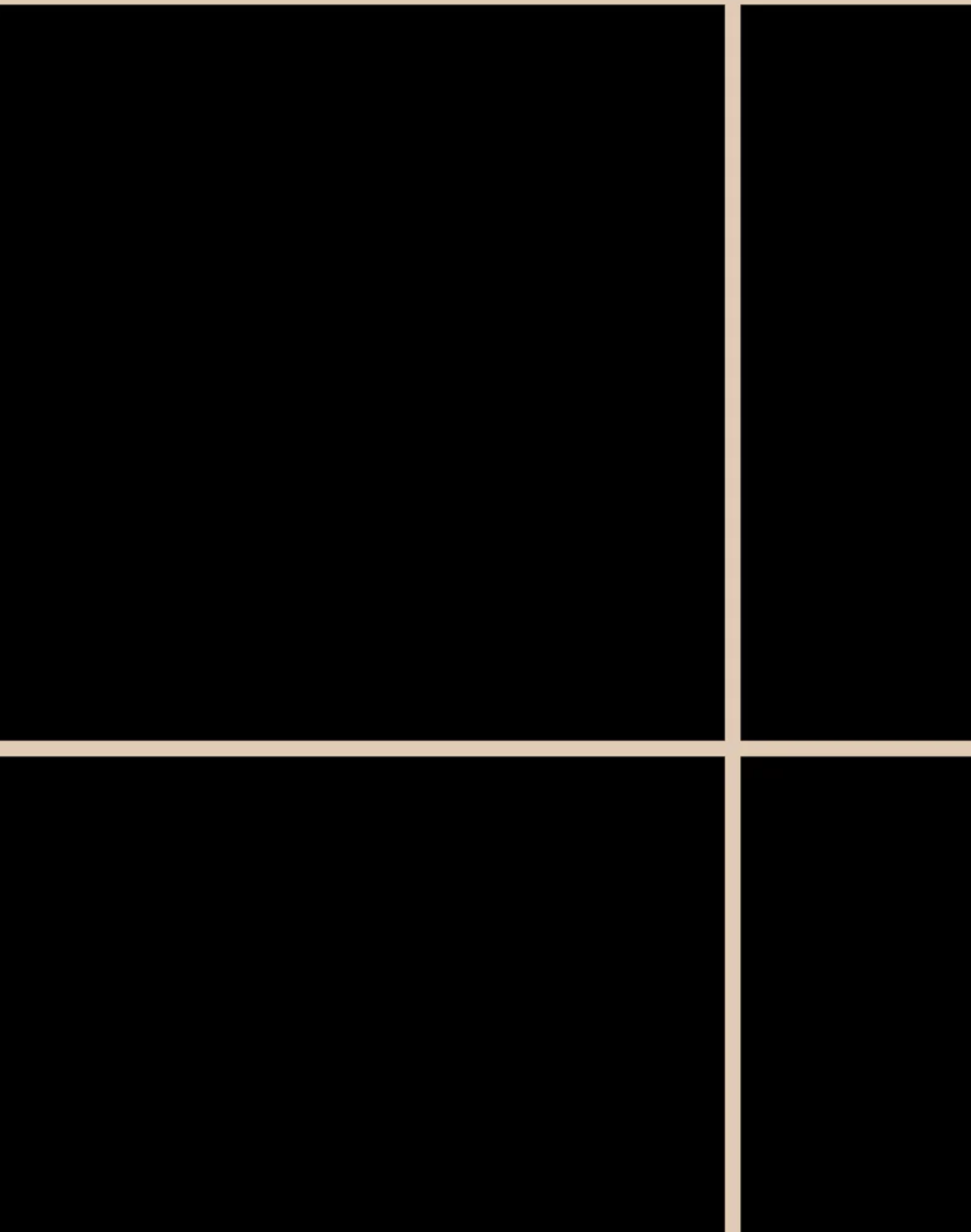 Grid - Large Thin, Line: Tan | Background: Black – The Pattern Collective