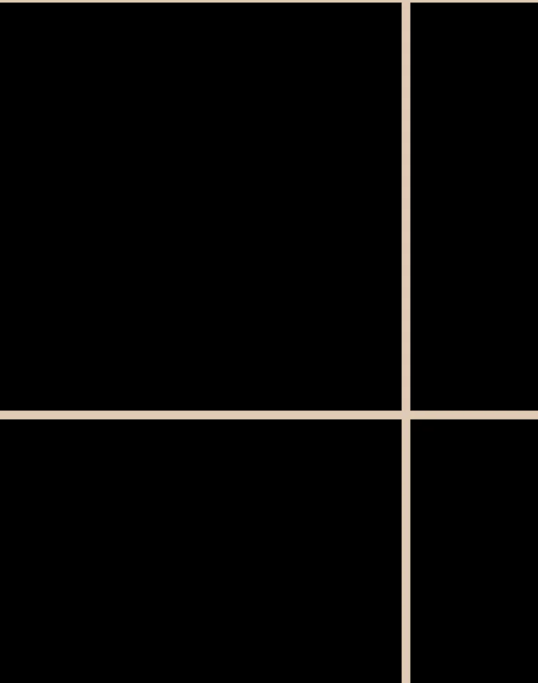 Grid - Large Thin, Line: Tan | Background: Black