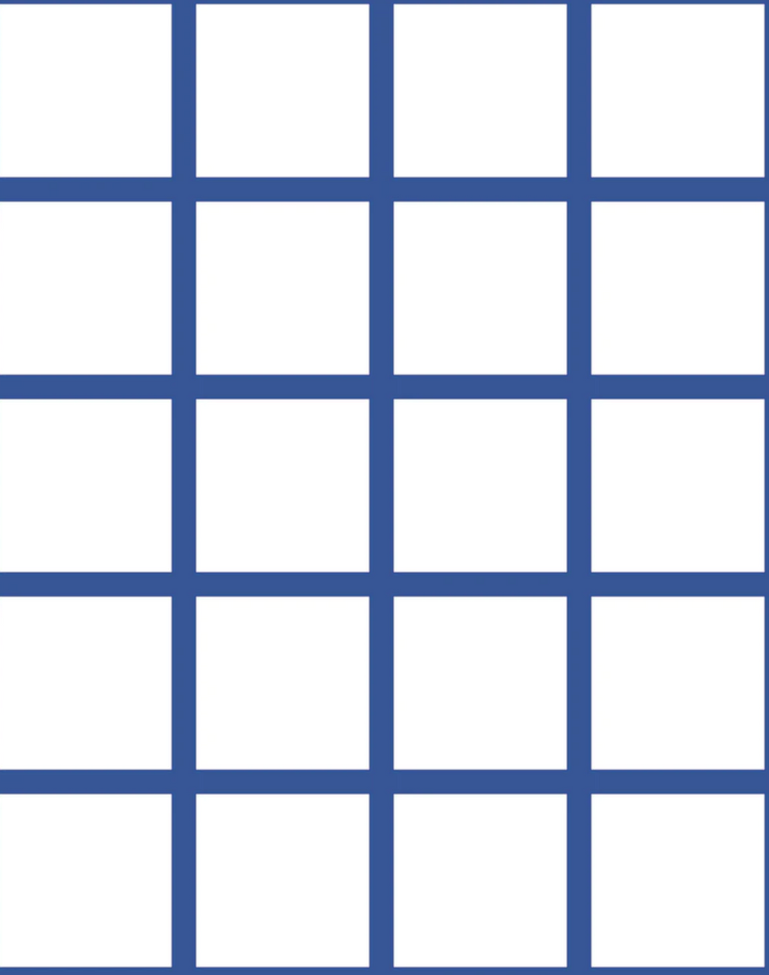 Grid - Small Bold, Line: Blue | Background: White