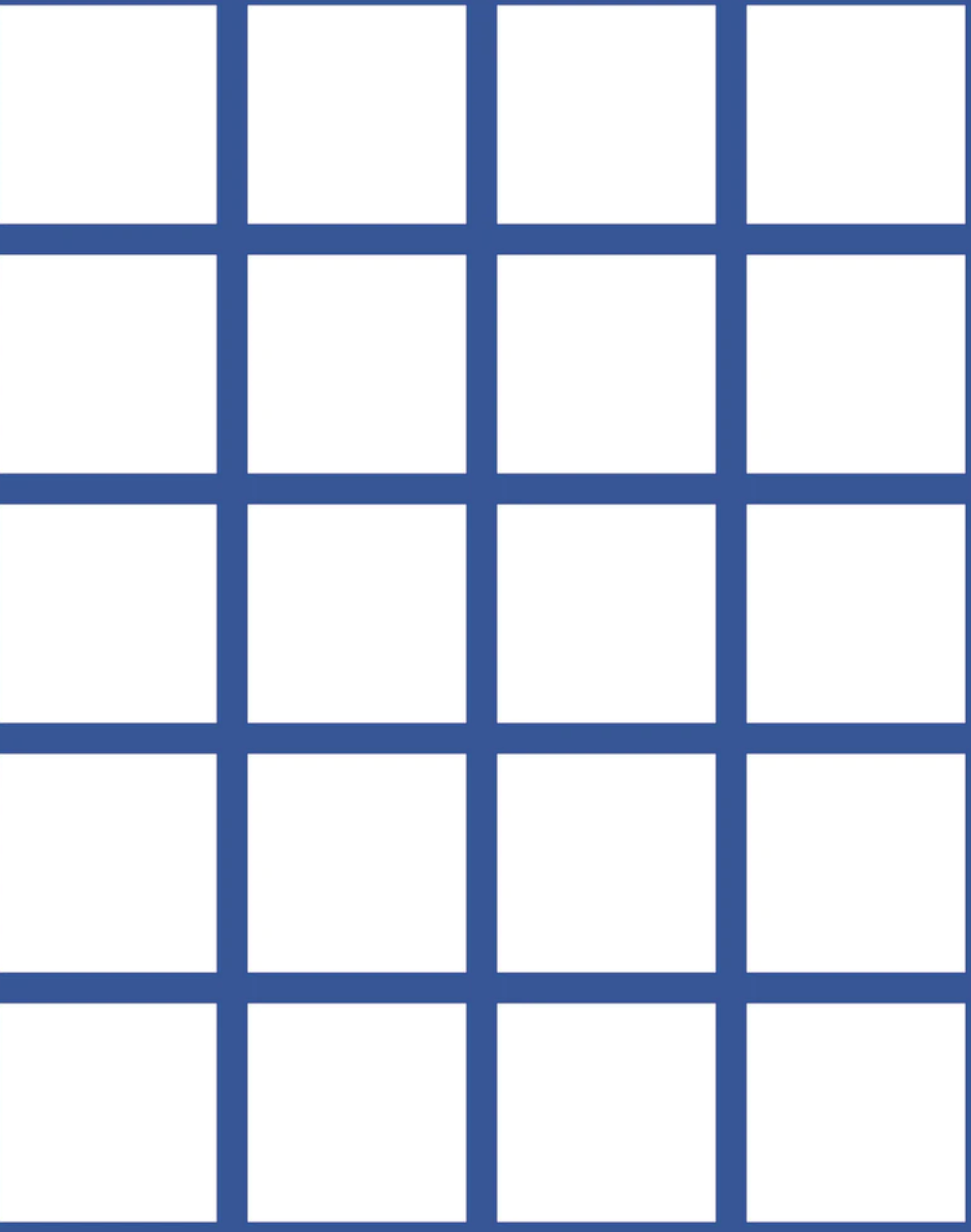 Grid - Small Bold, Line: Blue | Background: White – The Pattern Collective