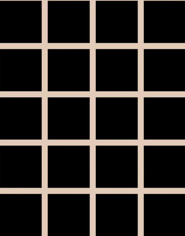 Grid - Small Bold, Line: Tan | Background: Black