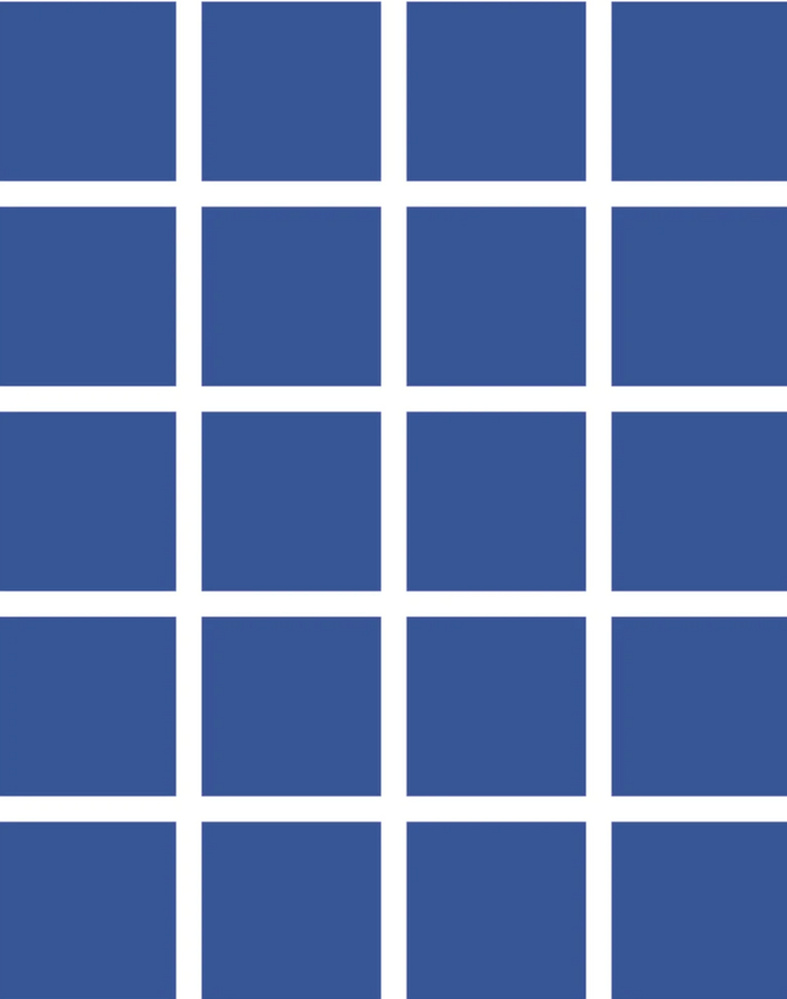 Grid - Small Bold, Line: White | Background: Blue