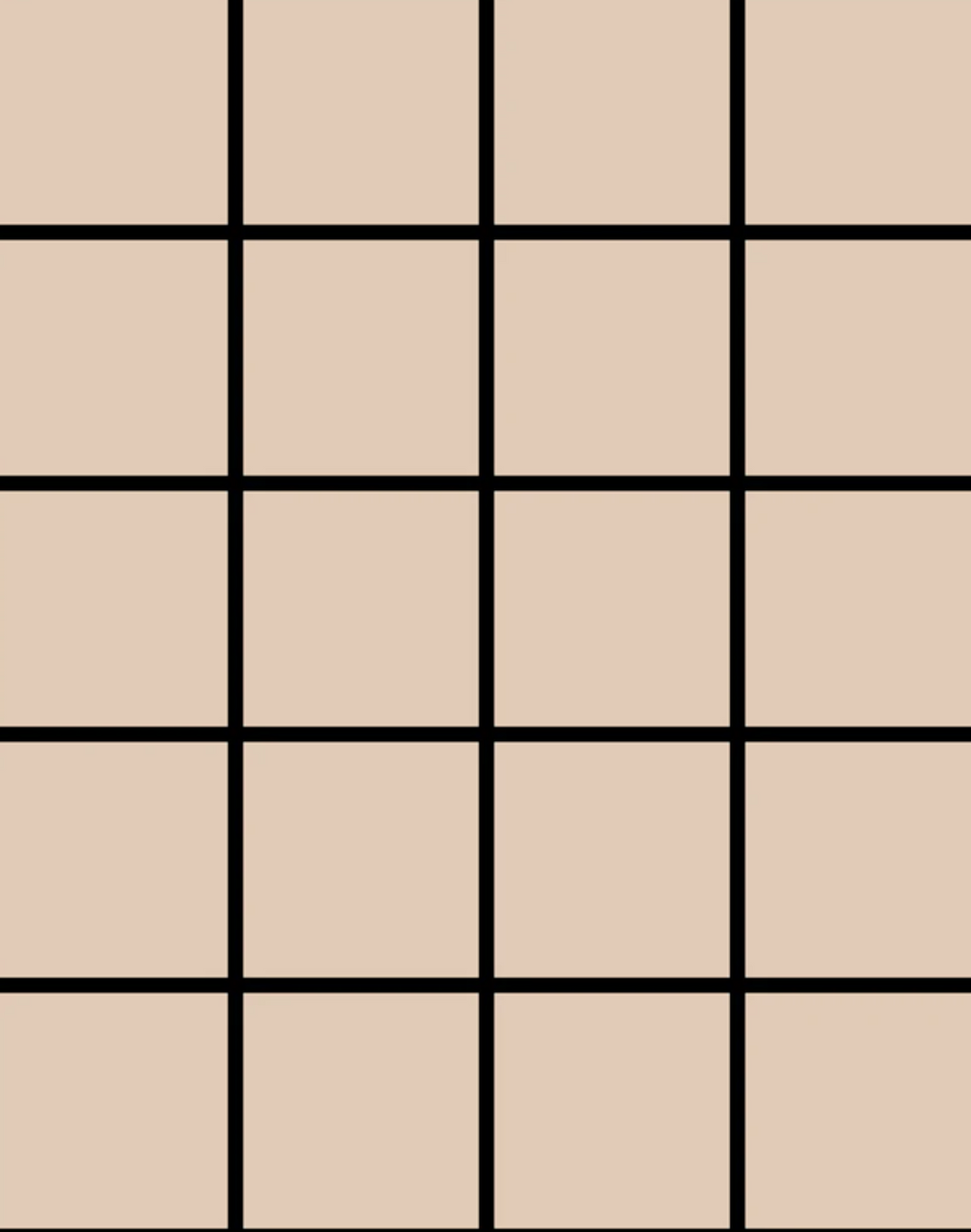Grid - Small Thin, Line: Black | Background: Tan