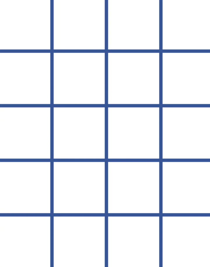 Grid - Small Thin, Line: Blue | Background: White