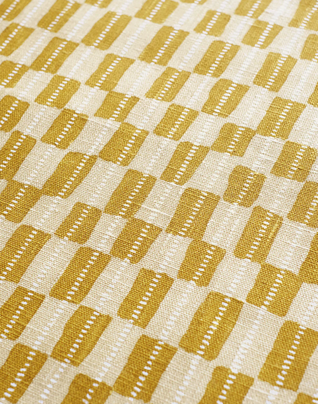 Gustav Linen Fabric, Mustard / Rye