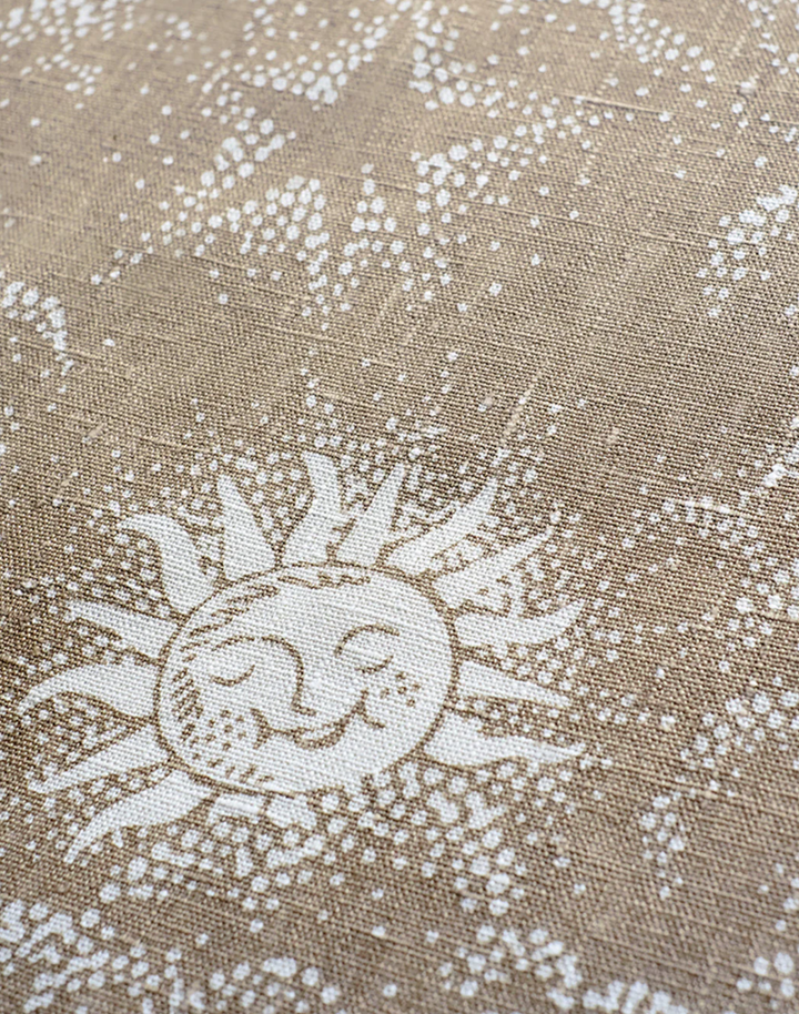 Happy Cloud Linen Fabric, Nutty