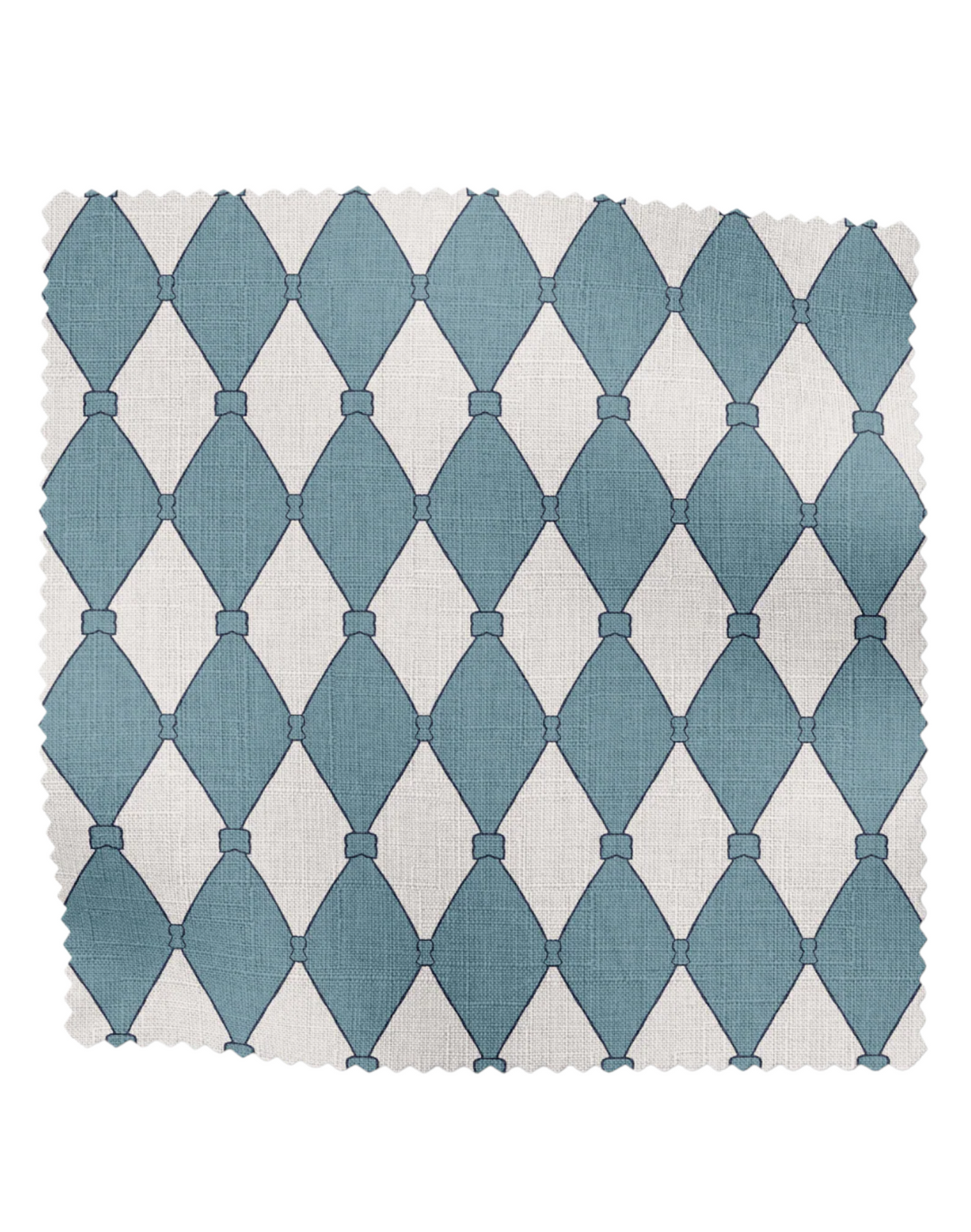 Harlequin Parade, Blue - Linen Fabric