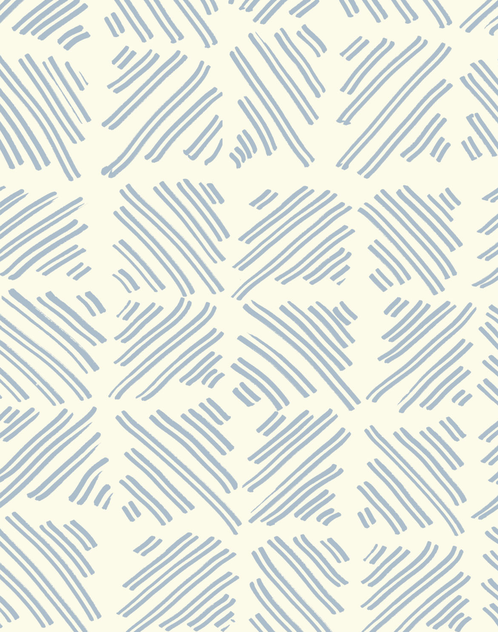 Hatched, Sky on Cream – The Pattern Collective