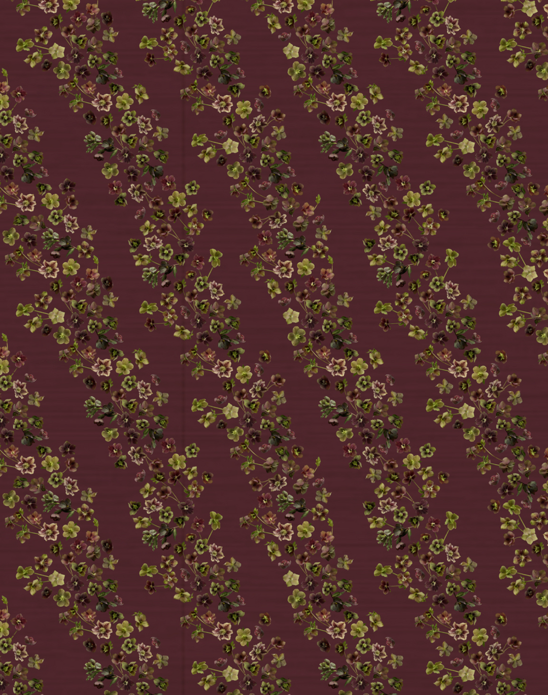 Hellebore Grasscloth, Mulberry