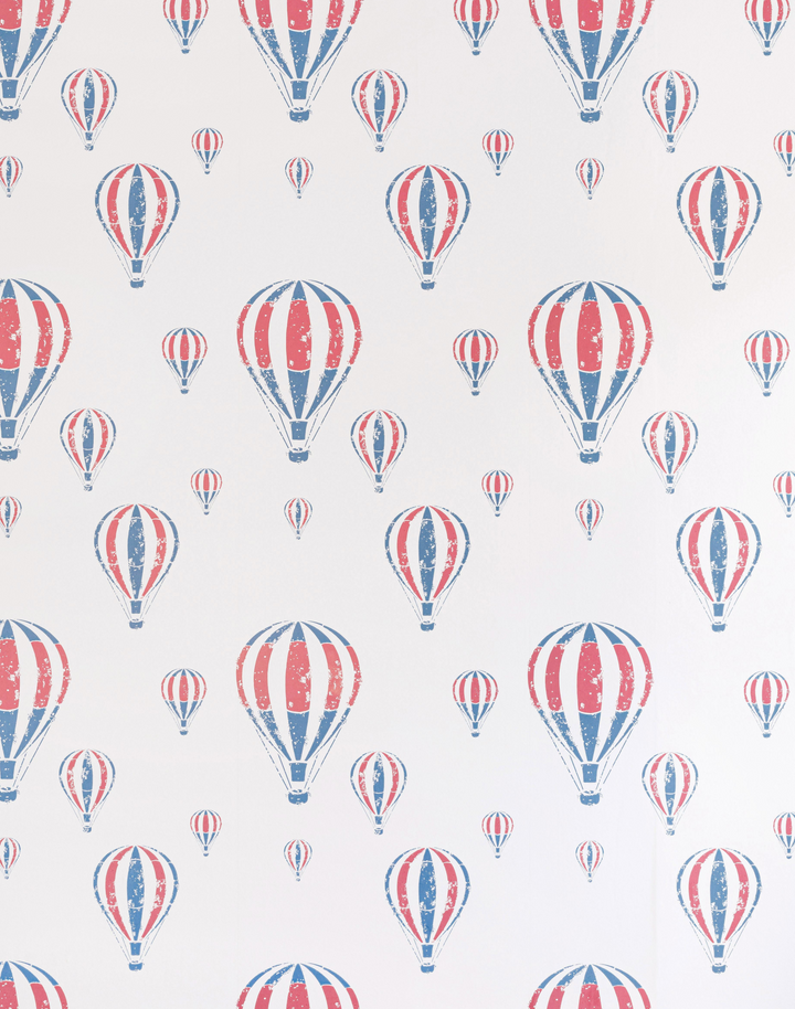 Hot Air Balloons, Red White Blue