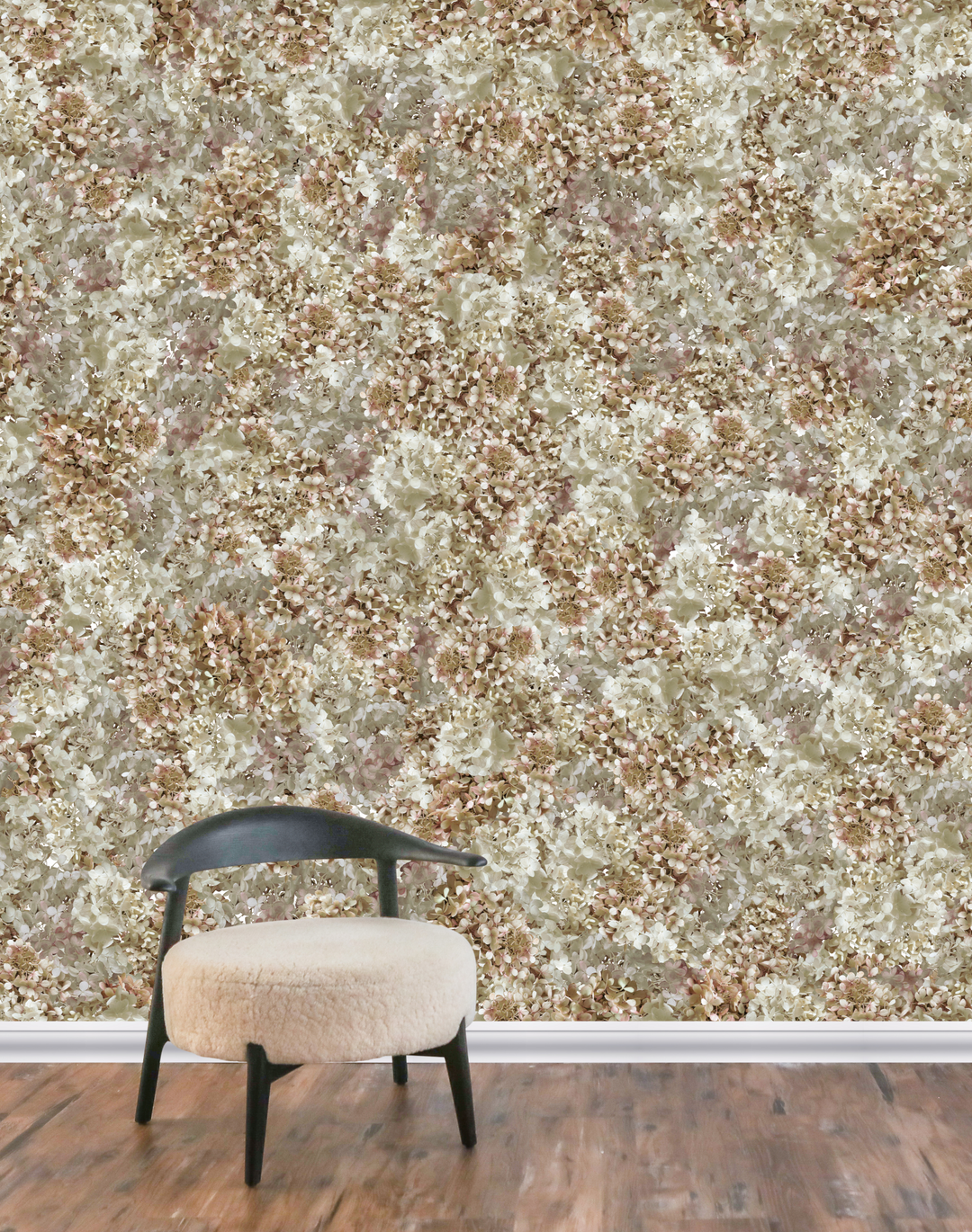 Hydrangea Mural, Antique