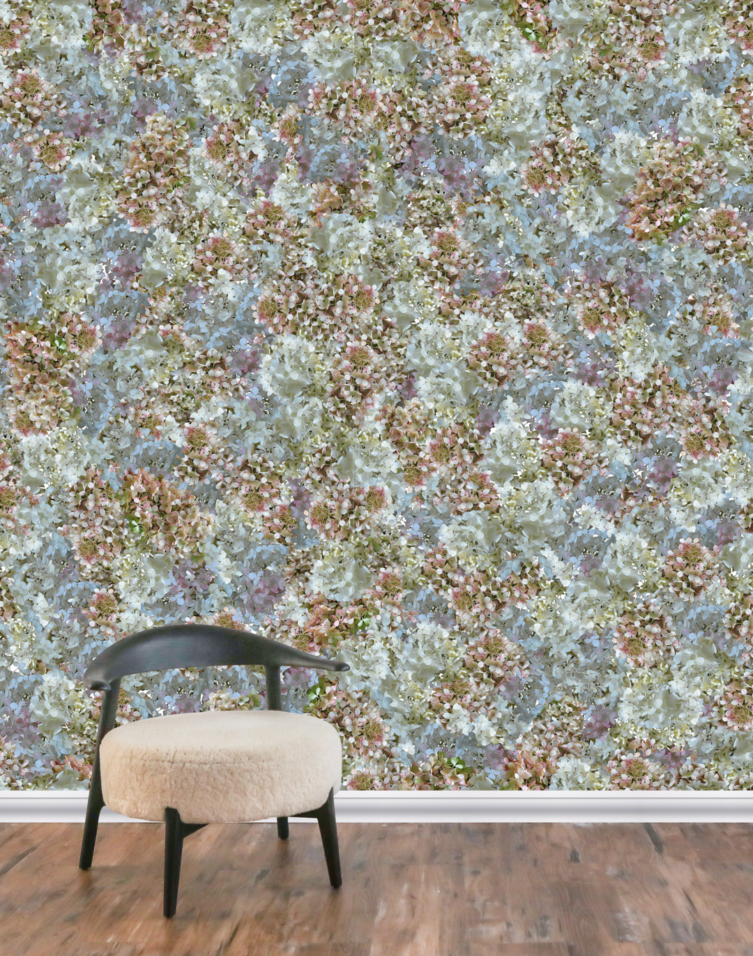 Hydrangea Mural, Natural