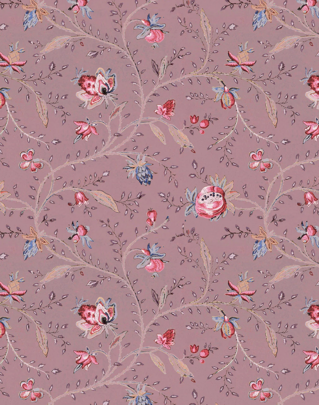 Indienne Floral, Plum