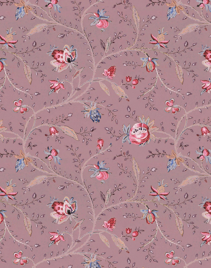 Indienne Floral, Plum