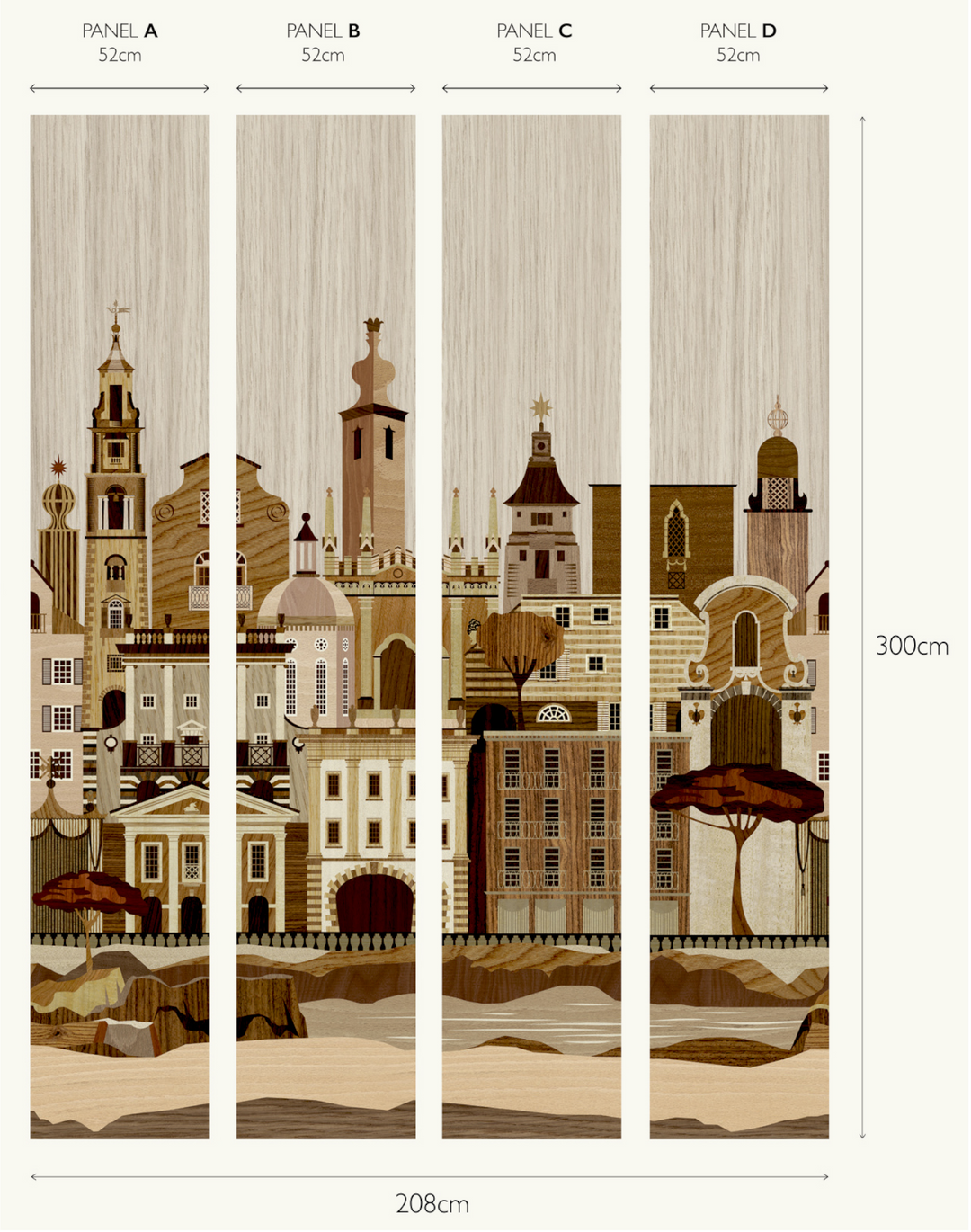 Italianate Mural, Marquetry
