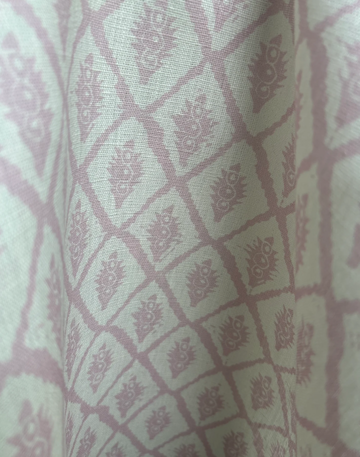 Jaipur, Light Pink - Linen Fabric