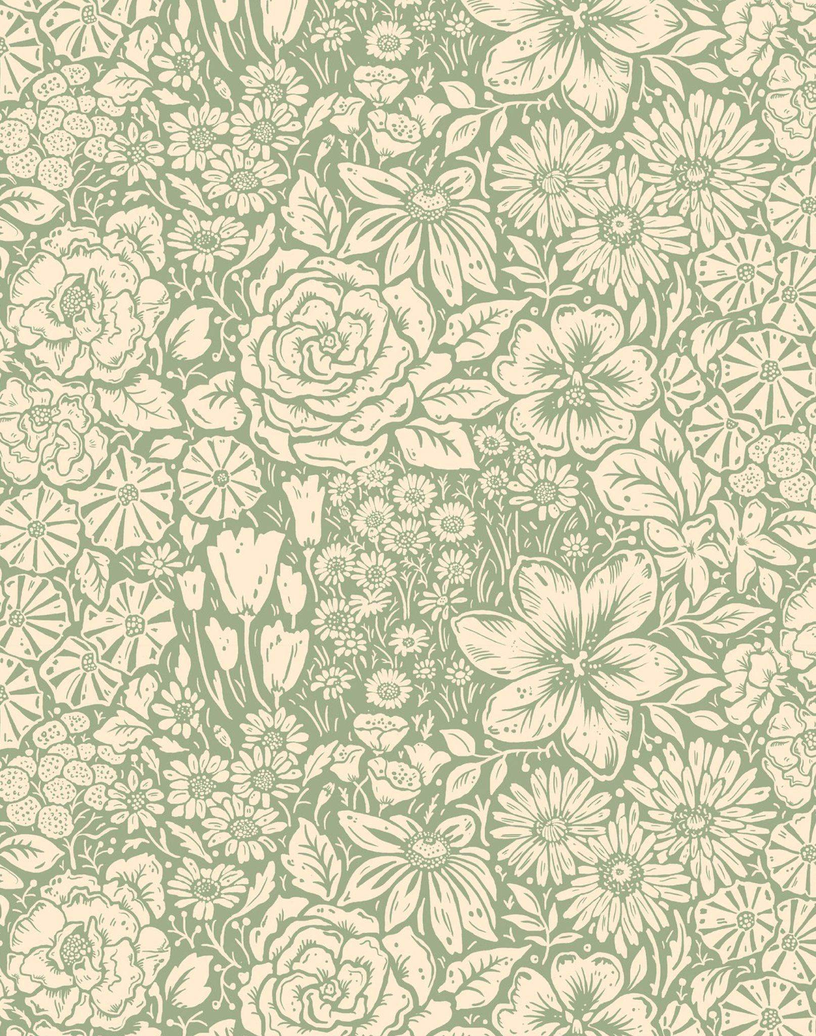Jardin, Pistachio – The Pattern Collective