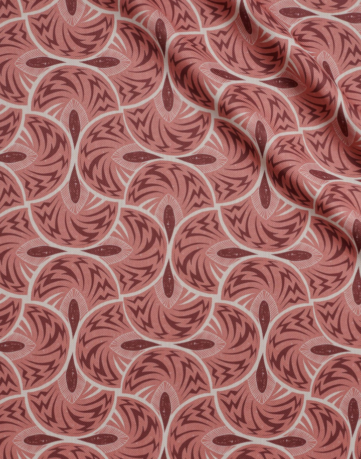 Jazz Herringbone Fabric, Coral