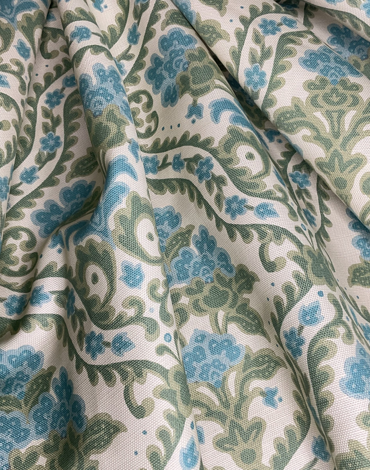 Joyce, Green Blue - Linen Fabric