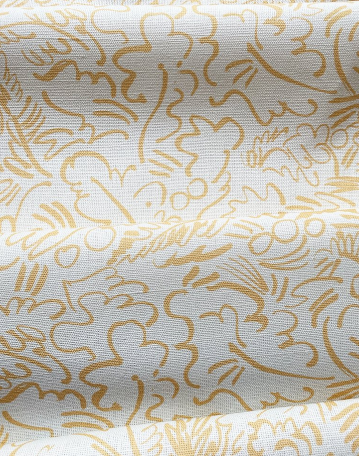 La Friche Yellow Fabric, Cotton/Linen