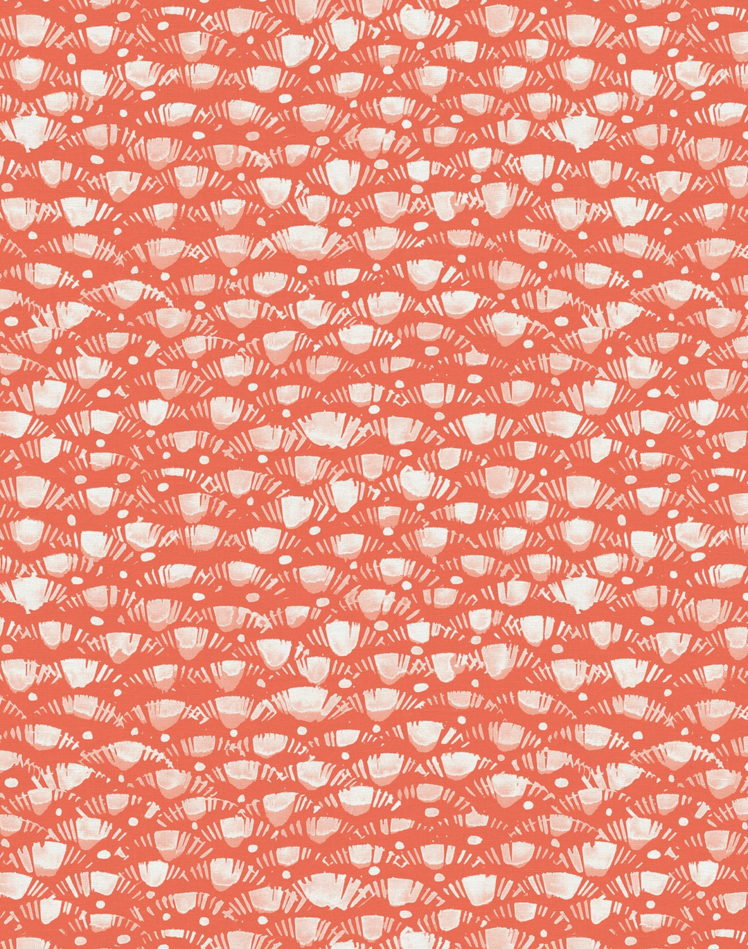 Lea, Coral - Linen Fabric