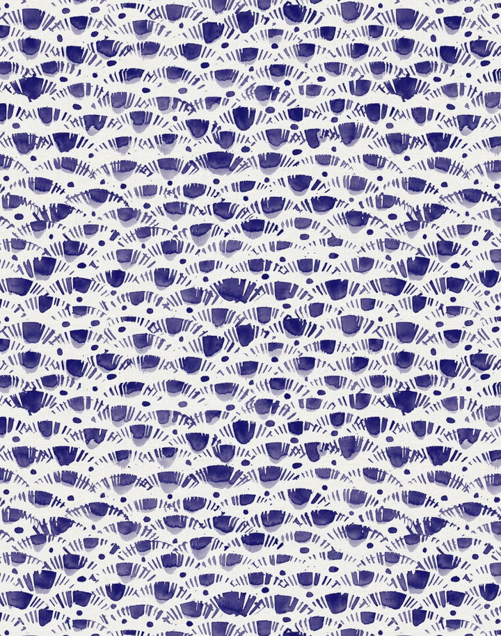 Lea, Indigo - Linen Fabric