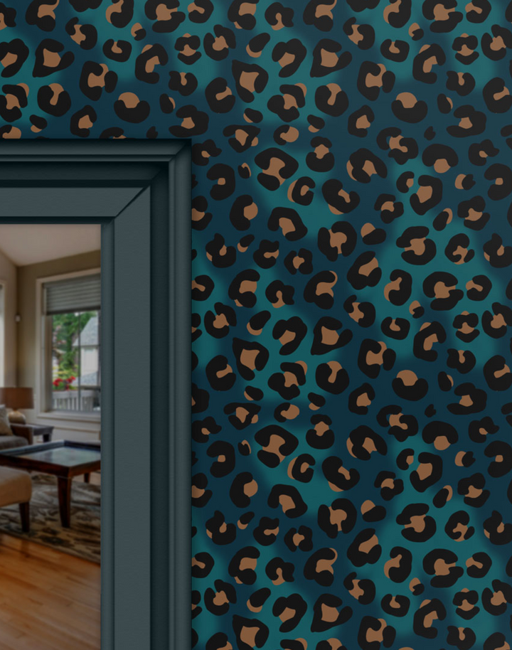 Leopard Print, Blue